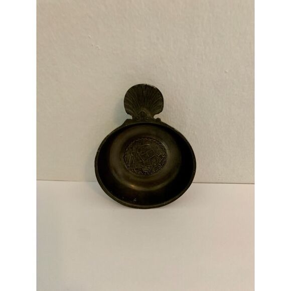 Antique 19th Century French Pewter Wine Taster Marked Crown Hallmarks 4 in Shell - Picture 9 of 14